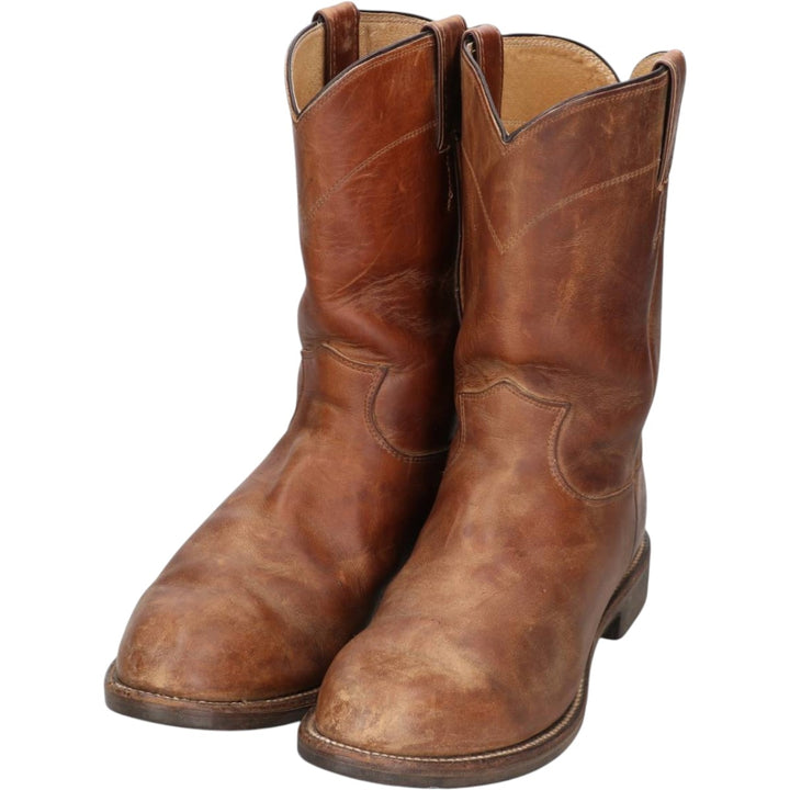 Justin 3418 Roper Boots, Made in USA, Size 10 D Men's 28.0cm unclear brown type Vintage Second Hand