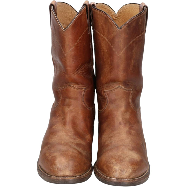 Justin 3418 Roper Boots, Made in USA, Size 10 D Men's 28.0cm unclear brown type Vintage Second Hand