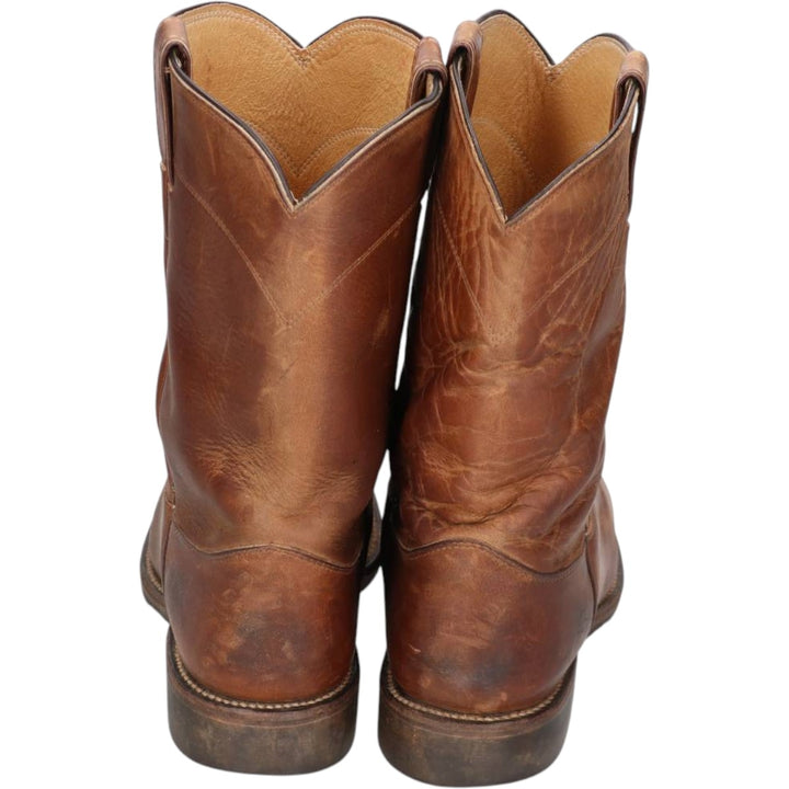 Justin 3418 Roper Boots, Made in USA, Size 10 D Men's 28.0cm unclear brown type Vintage Second Hand