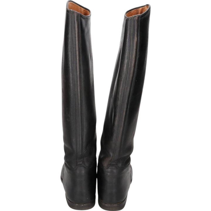 Jockey riding boots, size 7, men's equivalent to 10" long boots /saa017098 Men's 25.5cm unclear black type Vintage Second Hand