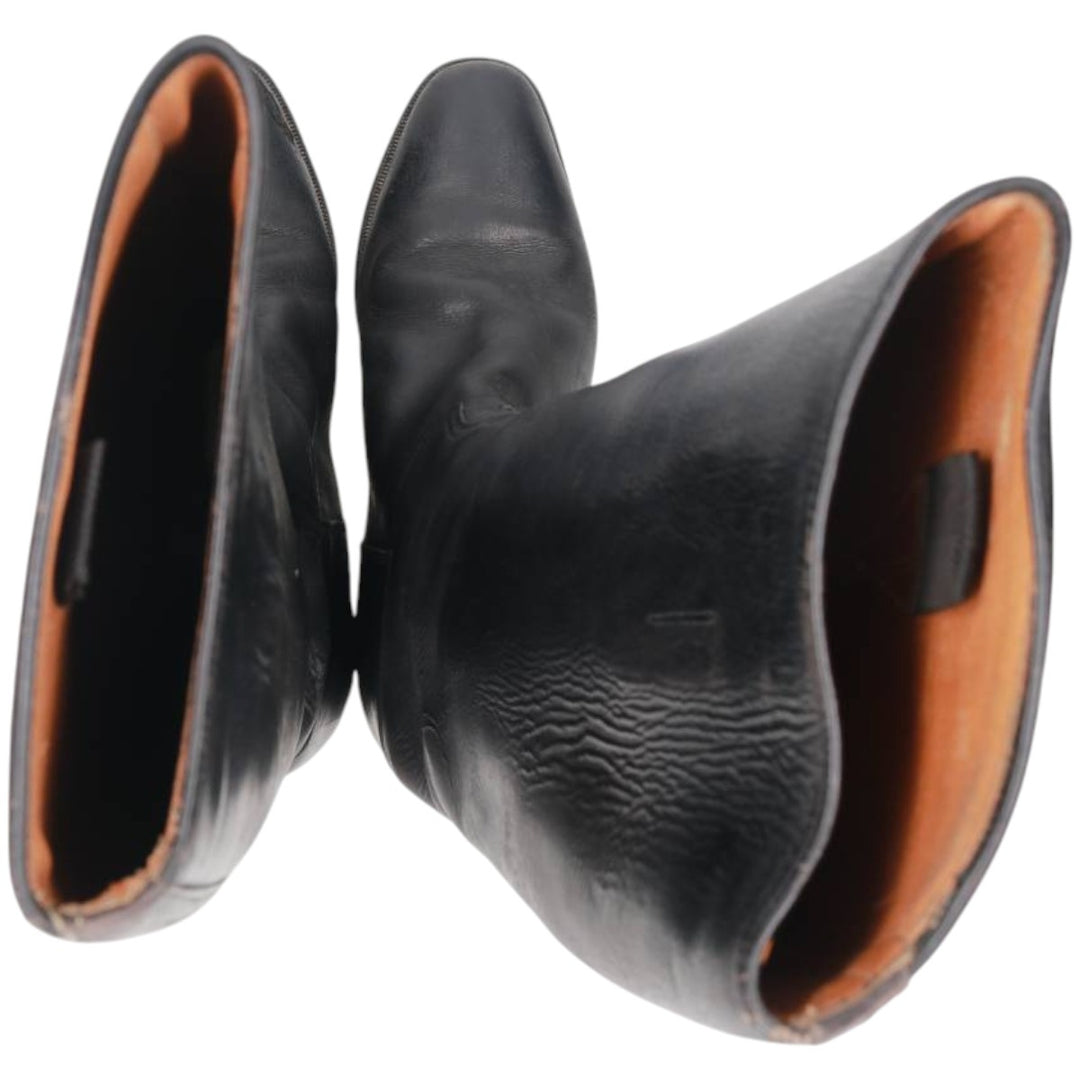 Jockey riding boots, size 7, men's equivalent to 10" long boots /saa017098 Men's 25.5cm unclear black type Vintage Second Hand