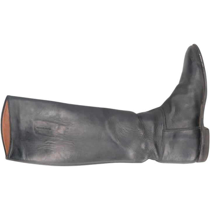 Jockey riding boots, size 7, men's equivalent to 10" long boots /saa017098 Men's 25.5cm unclear black type Vintage Second Hand