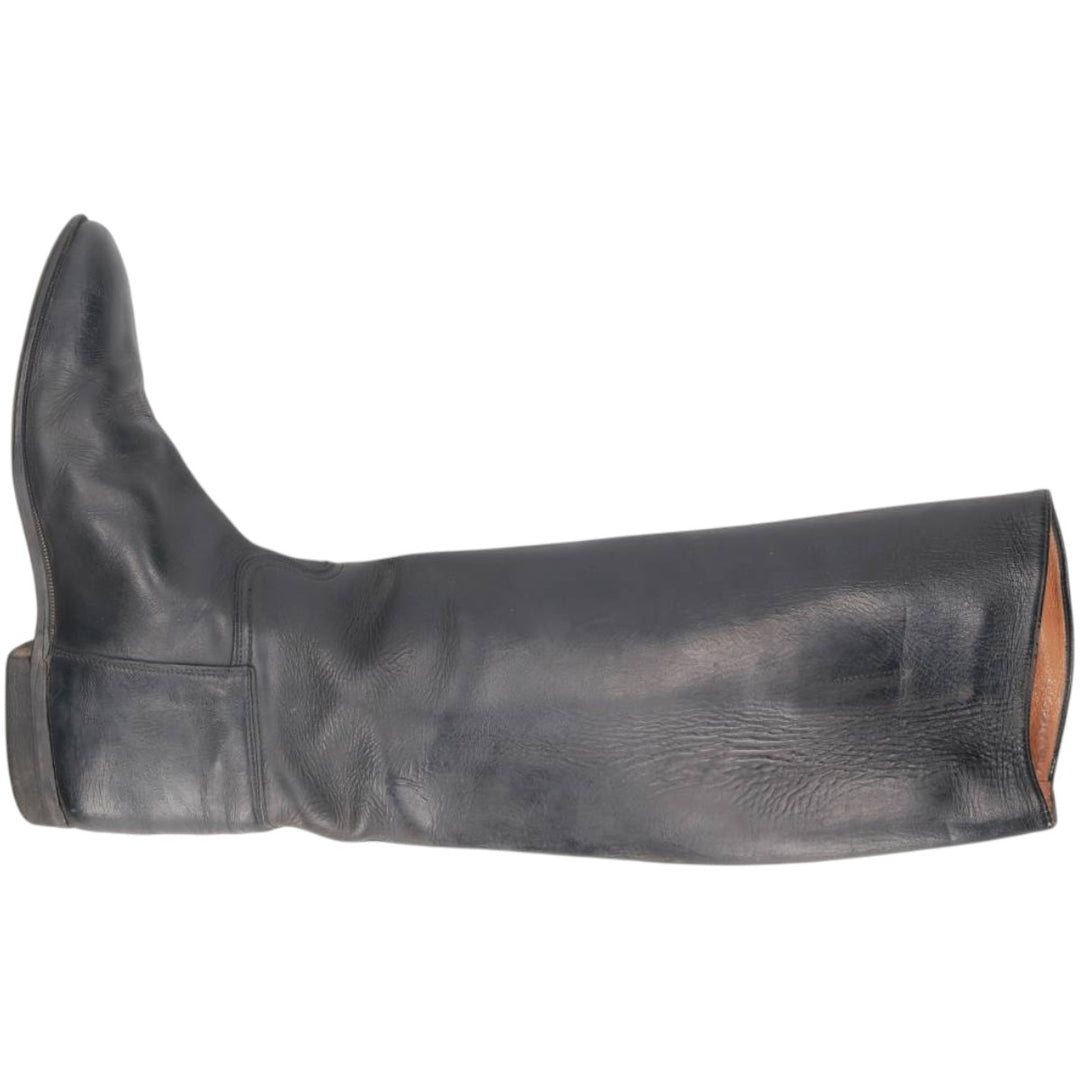 Jockey riding boots, size 7, men's equivalent to 10" long boots /saa017098 Men's 25.5cm unclear black type Vintage Second Hand