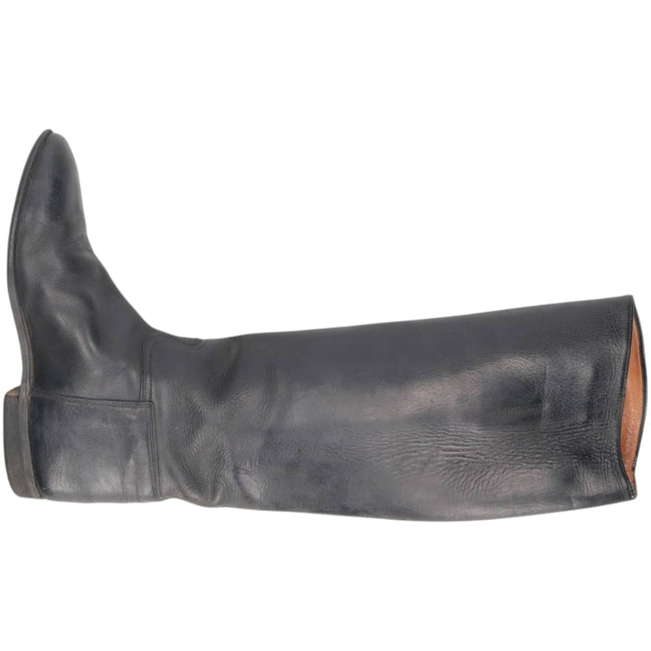 Jockey riding boots, size 7, men's equivalent to 10" long boots /saa017098 Men's 25.5cm unclear black type Vintage Second Hand