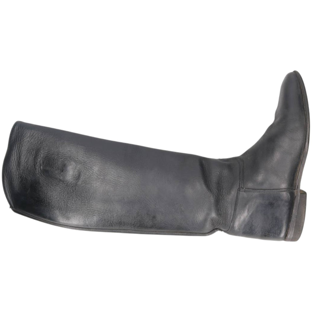 Jockey riding boots, size 7, men's equivalent to 10" long boots /saa017098 Men's 25.5cm unclear black type Vintage Second Hand