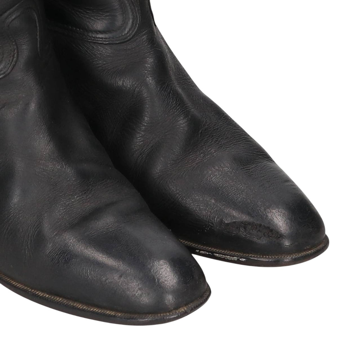 Jockey riding boots, size 7, men's equivalent to 10" long boots /saa017098 Men's 25.5cm unclear black type Vintage Second Hand