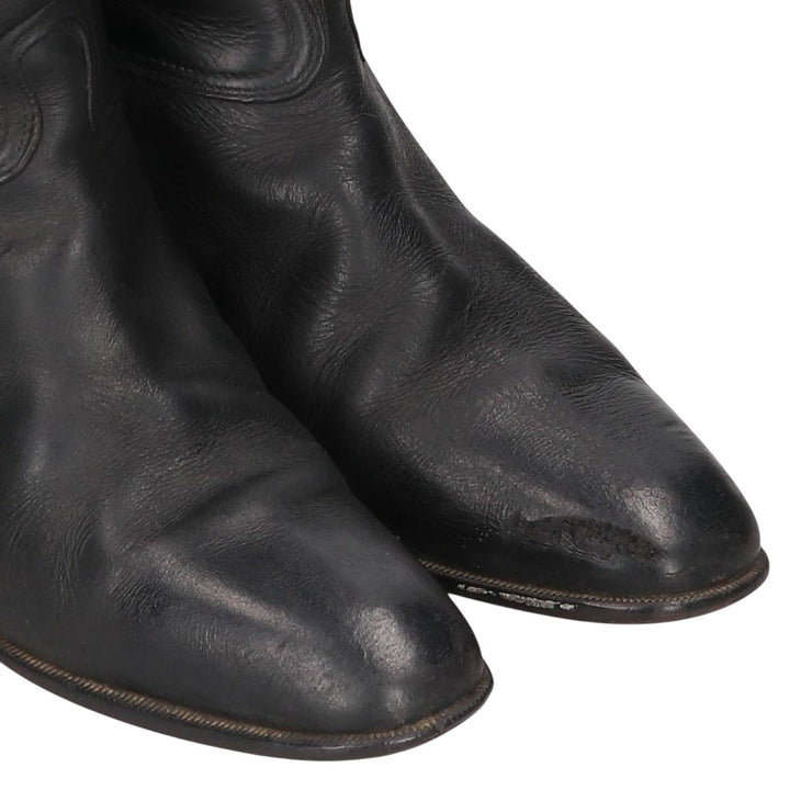 Jockey riding boots, size 7, men's equivalent to 10" long boots /saa017098 Men's 25.5cm unclear black type Vintage Second Hand