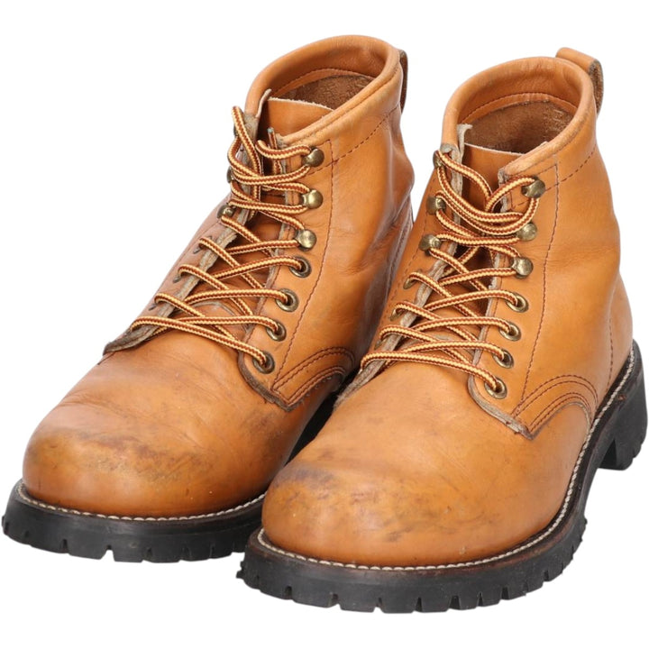Santa Rosa Steel Toe Work Boots, Made in USA, Size 8E Men's 26.0cm unclear ocher yellow type Vintage Second Hand