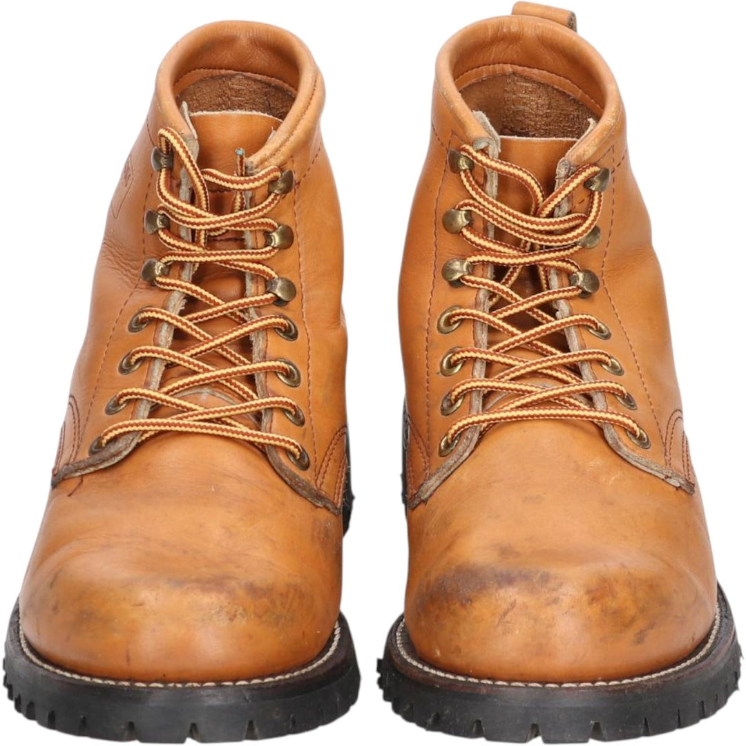 Santa Rosa Steel Toe Work Boots, Made in USA, Size 8E Men's 26.0cm unclear ocher yellow type Vintage Second Hand