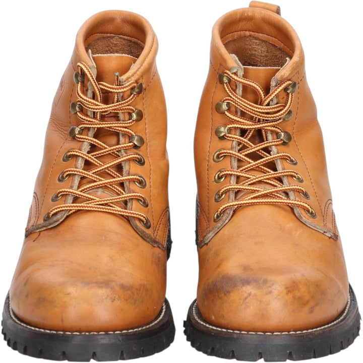 Santa Rosa Steel Toe Work Boots, Made in USA, Size 8E Men's 26.0cm unclear ocher yellow type Vintage Second Hand