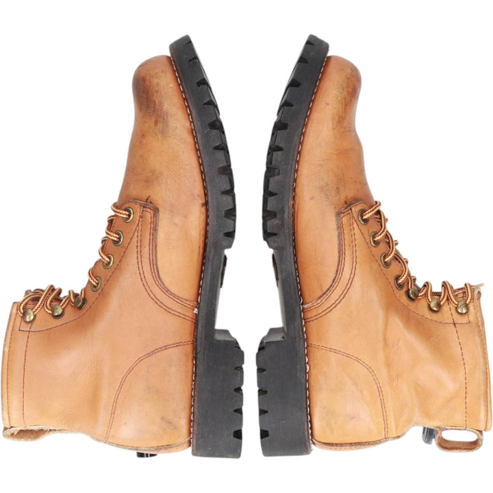 Santa Rosa Steel Toe Work Boots, Made in USA, Size 8E Men's 26.0cm unclear ocher yellow type Vintage Second Hand