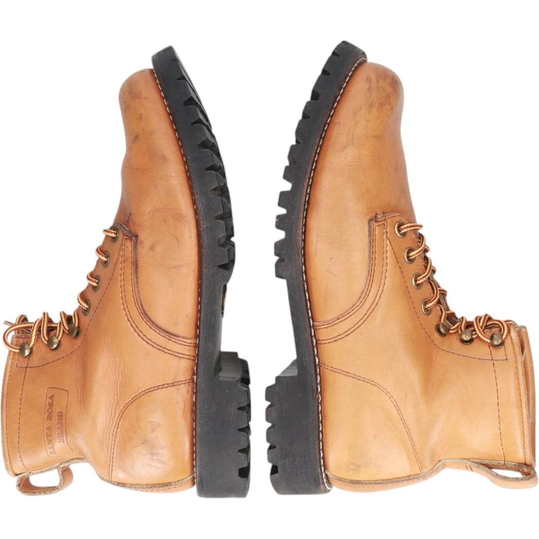 Santa Rosa Steel Toe Work Boots, Made in USA, Size 8E Men's 26.0cm unclear ocher yellow type Vintage Second Hand
