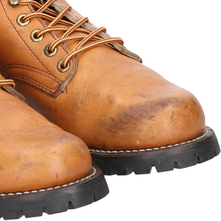 Santa Rosa Steel Toe Work Boots, Made in USA, Size 8E Men's 26.0cm unclear ocher yellow type Vintage Second Hand