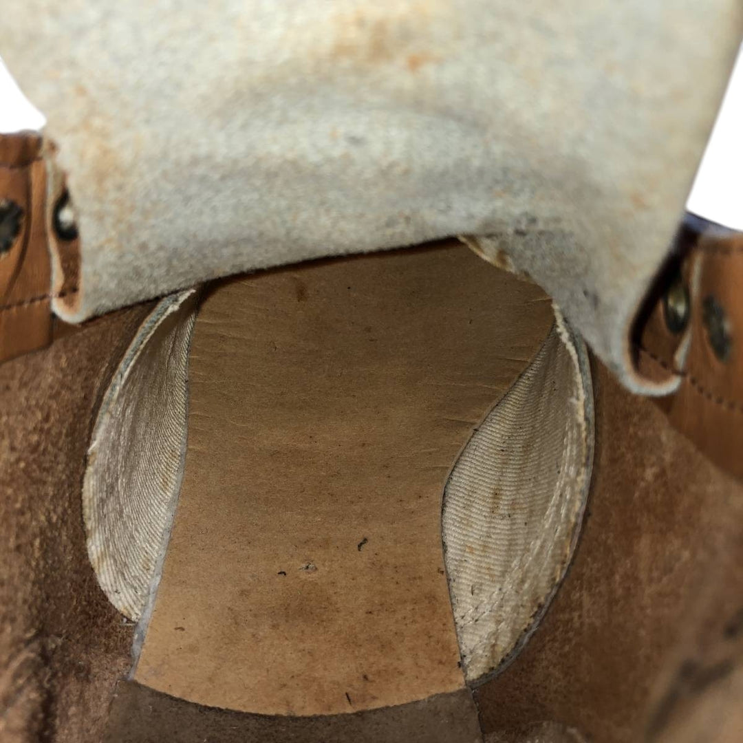 Santa Rosa Steel Toe Work Boots, Made in USA, Size 8E Men's 26.0cm unclear ocher yellow type Vintage Second Hand