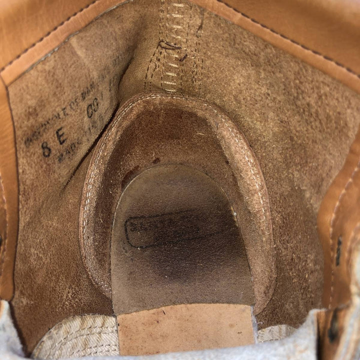 Santa Rosa Steel Toe Work Boots, Made in USA, Size 8E Men's 26.0cm unclear ocher yellow type Vintage Second Hand