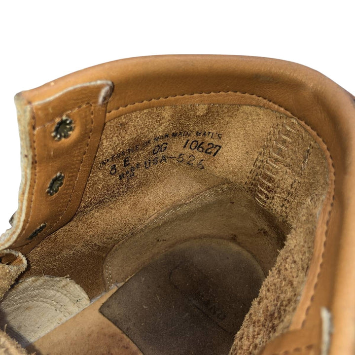 Santa Rosa Steel Toe Work Boots, Made in USA, Size 8E Men's 26.0cm unclear ocher yellow type Vintage Second Hand