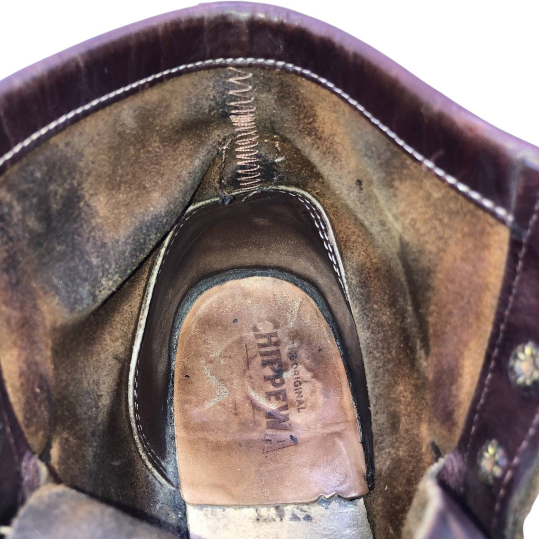 Chippewa work boots, made in the USA, size 10D Men's 28.0cm unclear burgundy type Vintage Second Hand