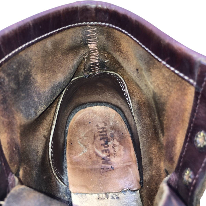 Chippewa work boots, made in the USA, size 10D Men's 28.0cm unclear burgundy type Vintage Second Hand