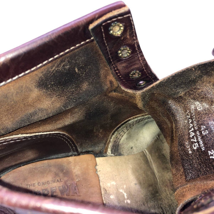 Chippewa work boots, made in the USA, size 10D Men's 28.0cm unclear burgundy type Vintage Second Hand