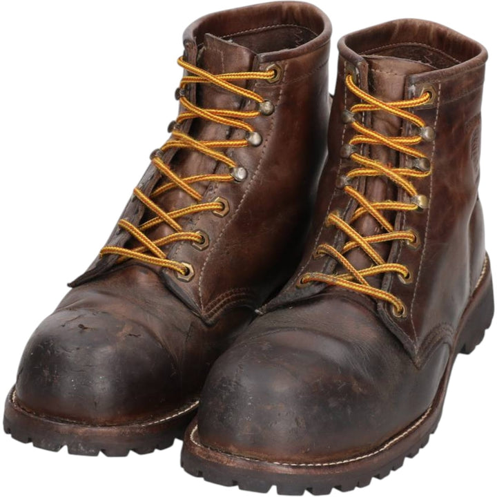 1990s Chippewa Steel Toe Work Boots, Made in USA, Size 10D (equivalent to men's 11"), Vintage /saa017103 Men's 28.0cm unclear brown type Vintage Second Hand