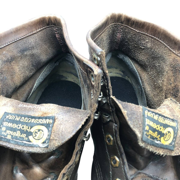1990s Chippewa Steel Toe Work Boots, Made in USA, Size 10D (equivalent to men's 11"), Vintage /saa017103 Men's 28.0cm unclear brown type Vintage Second Hand