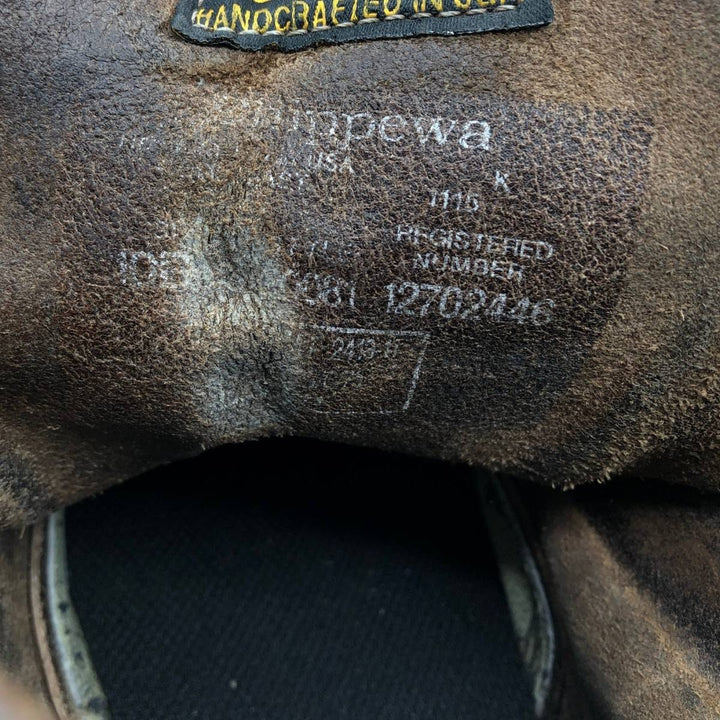 1990s Chippewa Steel Toe Work Boots, Made in USA, Size 10D (equivalent to men's 11"), Vintage /saa017103 Men's 28.0cm unclear brown type Vintage Second Hand