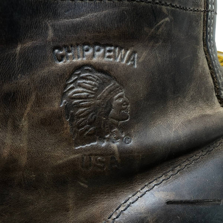 1990s Chippewa Steel Toe Work Boots, Made in USA, Size 10D (equivalent to men's 11"), Vintage /saa017103 Men's 28.0cm unclear brown type Vintage Second Hand