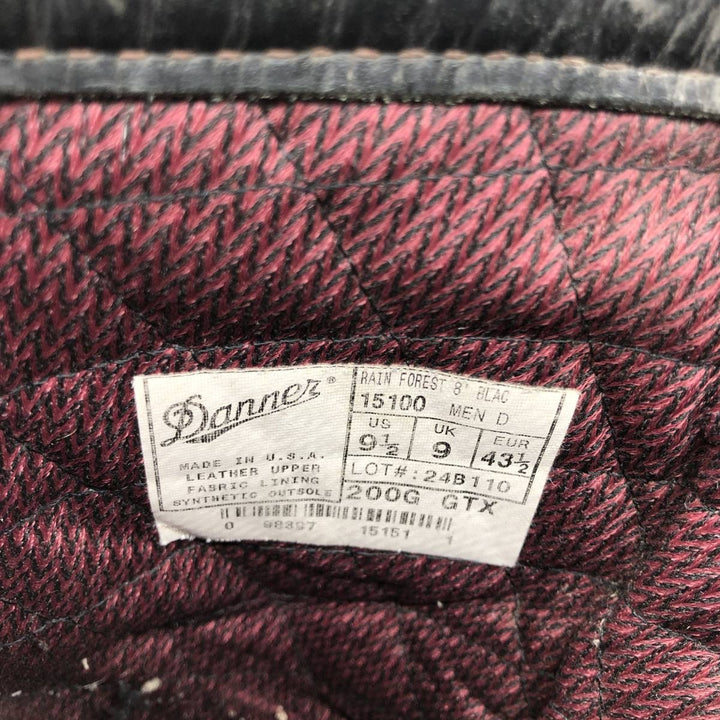 Danner Rain Forest Gore-Tex Platform Work Boots, Made in USA, Size 9 1/2 Men's 27.5cm genuine leather black type Vintage Second Hand