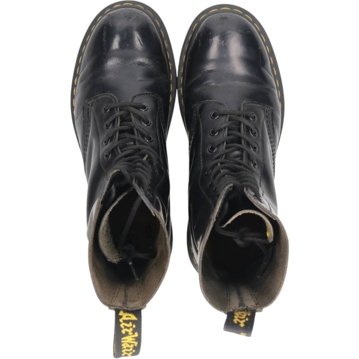 Dr. Martens 10-eye boots Men's 26.5cm unclear black type Vintage Second Hand