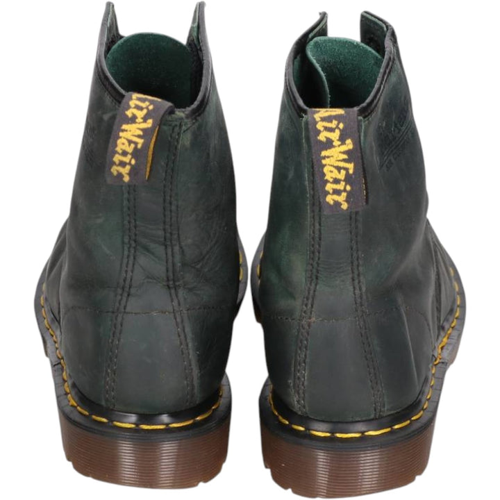 1990s Dr. Martens 8-hole boots, made in England, size 9 (equivalent to men's 11"), vintage /saa017121 Men's 28.0cm genuine leather dark green Vintage Second Hand