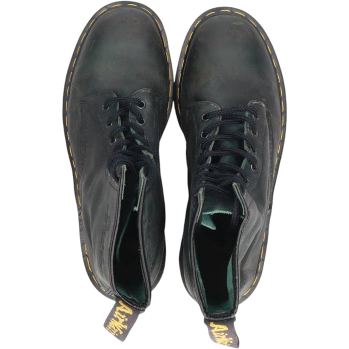 1990s Dr. Martens 8-hole boots, made in England, size 9 (equivalent to men's 11"), vintage /saa017121 Men's 28.0cm genuine leather dark green Vintage Second Hand