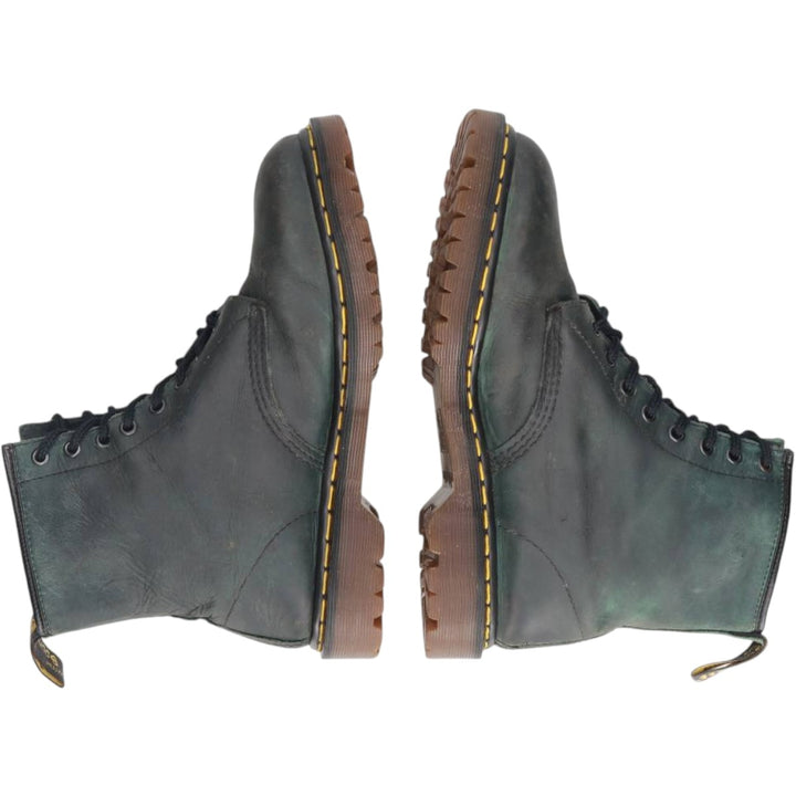 1990s Dr. Martens 8-hole boots, made in England, size 9 (equivalent to men's 11"), vintage /saa017121 Men's 28.0cm genuine leather dark green Vintage Second Hand