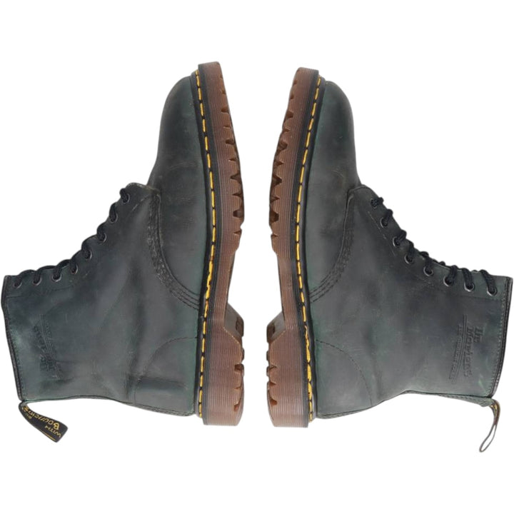 1990s Dr. Martens 8-hole boots, made in England, size 9 (equivalent to men's 11"), vintage /saa017121 Men's 28.0cm genuine leather dark green Vintage Second Hand