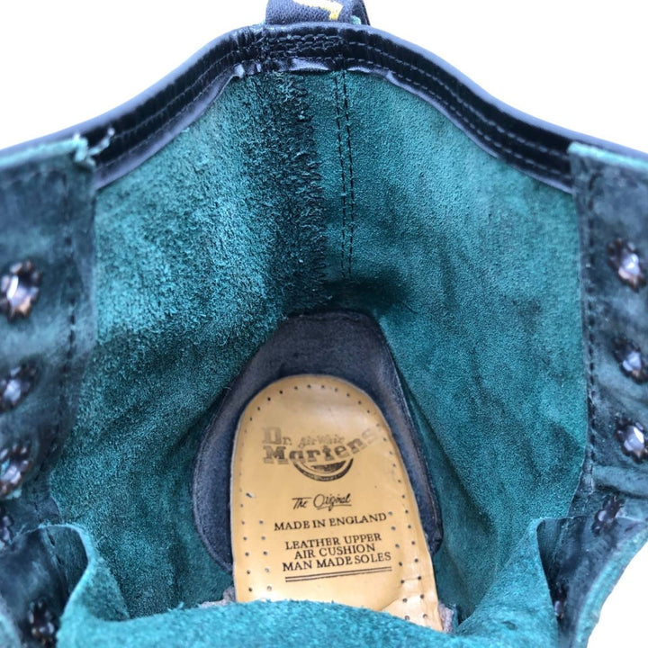 1990s Dr. Martens 8-hole boots, made in England, size 9 (equivalent to men's 11"), vintage /saa017121 Men's 28.0cm genuine leather dark green Vintage Second Hand