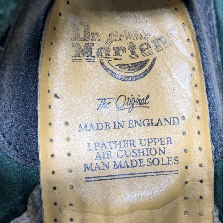 1990s Dr. Martens 8-hole boots, made in England, size 9 (equivalent to men's 11"), vintage /saa017121 Men's 28.0cm genuine leather dark green Vintage Second Hand