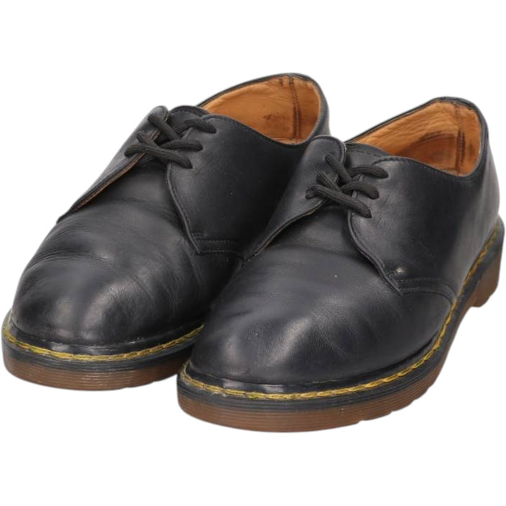 Dr. Martens AW 1484 3-hole shoes, made in England, size 8 Men's 26.5cm genuine leather black type Vintage Second Hand