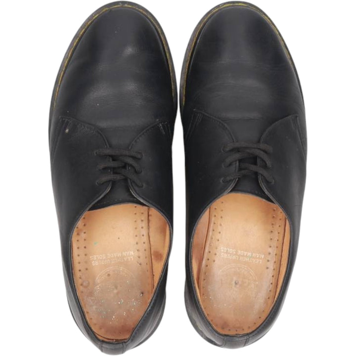 Dr. Martens AW 1484 3-hole shoes, made in England, size 8 Men's 26.5cm genuine leather black type Vintage Second Hand