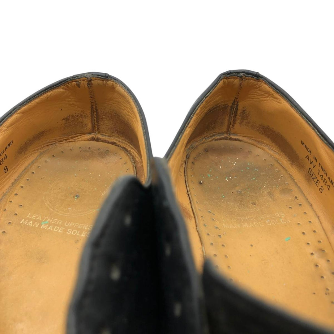 Dr. Martens AW 1484 3-hole shoes, made in England, size 8 Men's 26.5cm genuine leather black type Vintage Second Hand