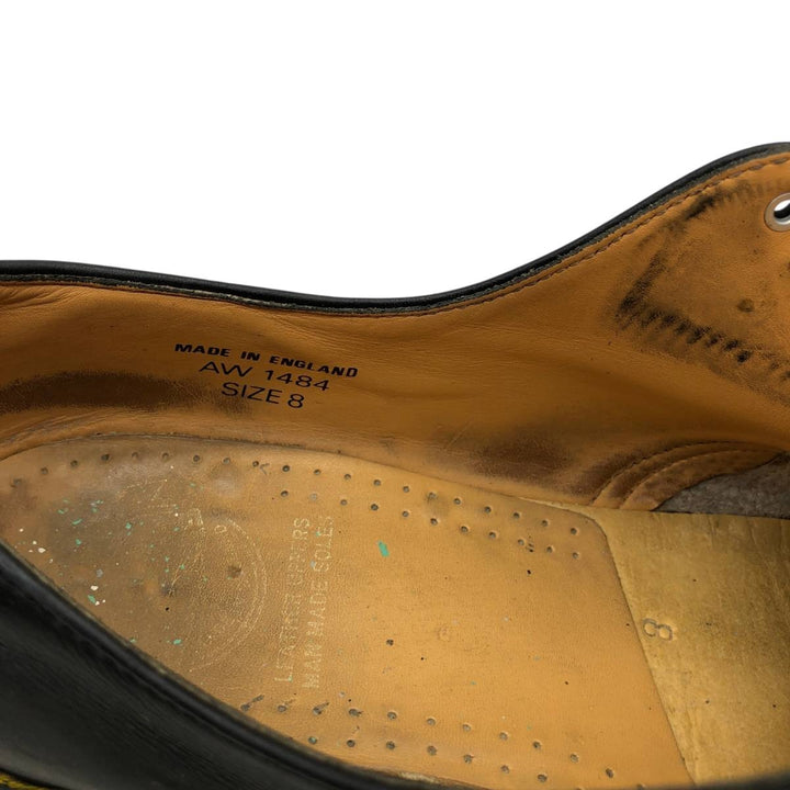 Dr. Martens AW 1484 3-hole shoes, made in England, size 8 Men's 26.5cm genuine leather black type Vintage Second Hand