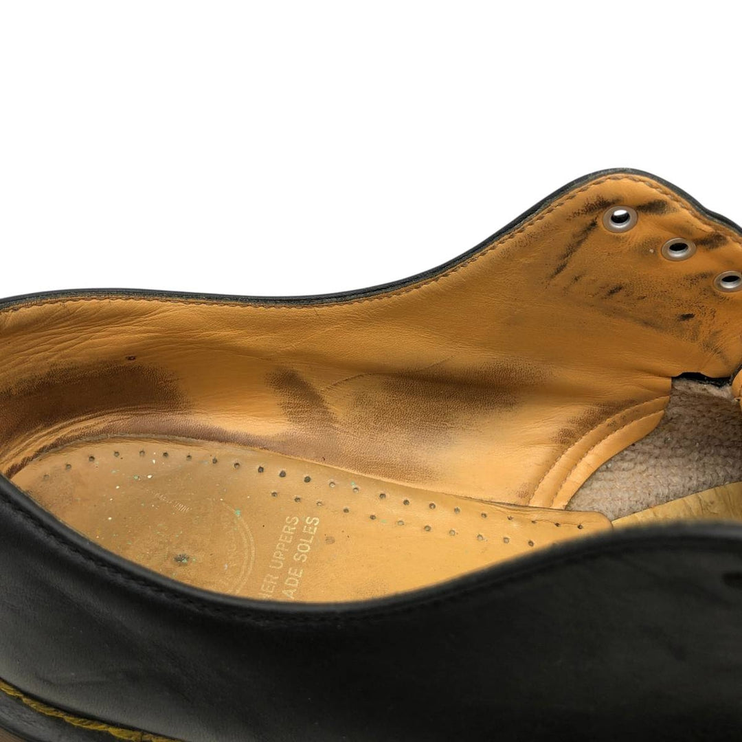 Dr. Martens AW 1484 3-hole shoes, made in England, size 8 Men's 26.5cm genuine leather black type Vintage Second Hand