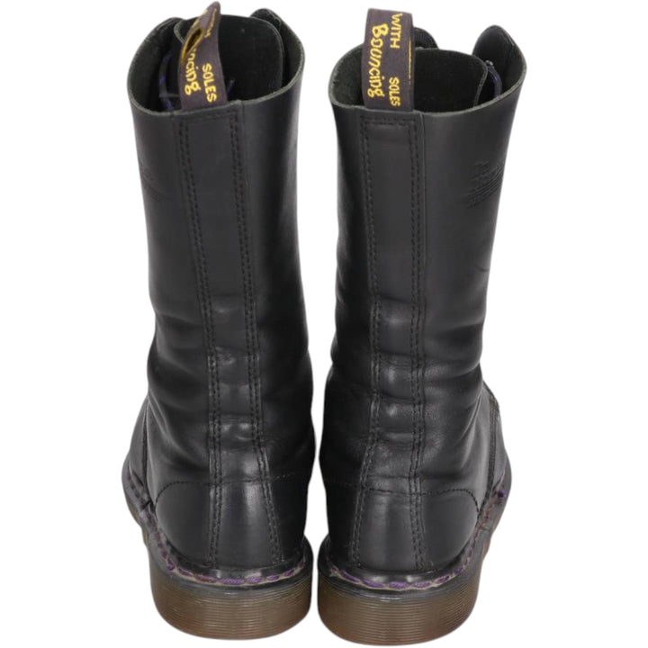 1990s Dr. Martens 14-hole boots, made in England, size 8 (equivalent to men's 10.6"), vintage /saa017125 Men's 27.0cm unclear black type Vintage Second Hand
