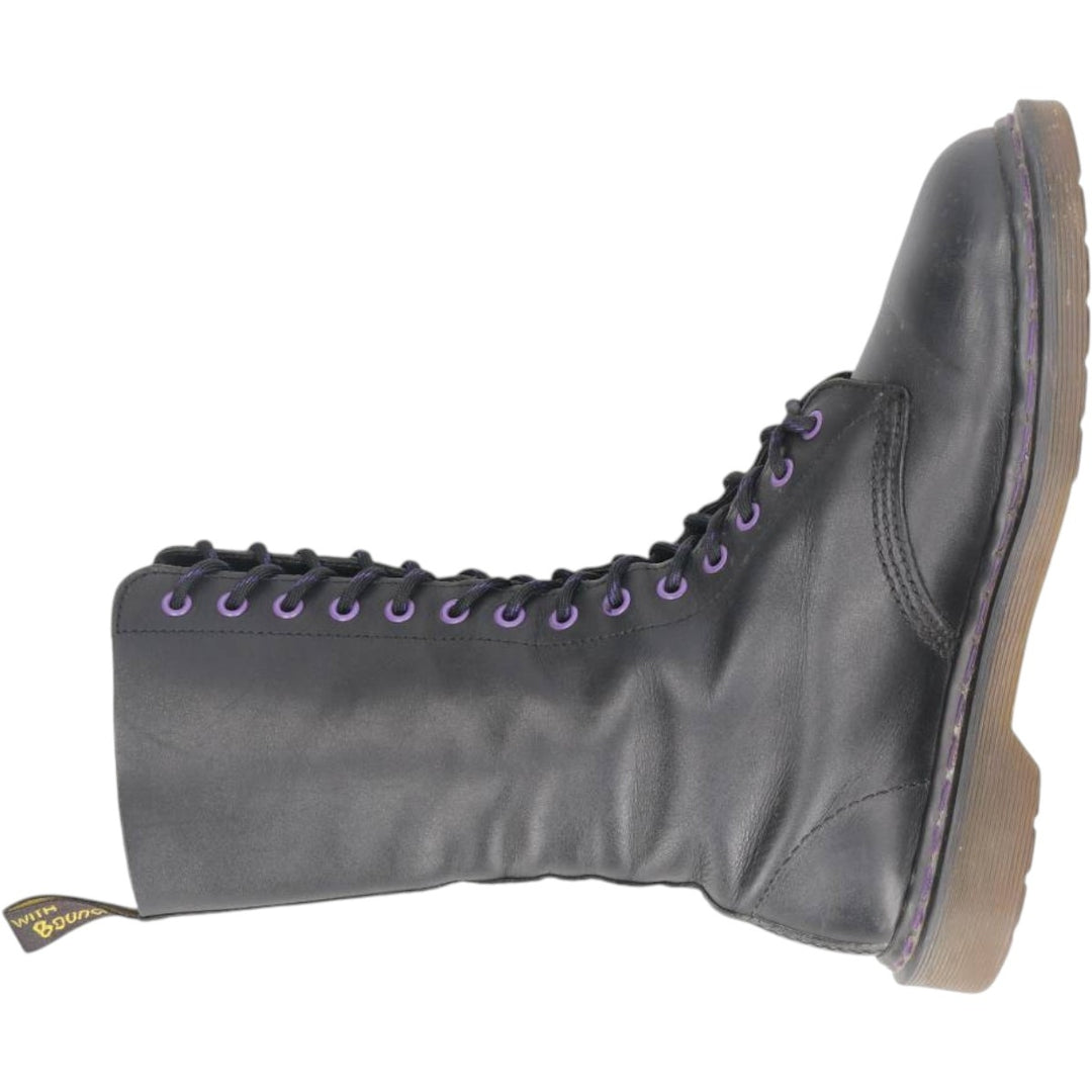 1990s Dr. Martens 14-hole boots, made in England, size 8 (equivalent to men's 10.6"), vintage /saa017125 Men's 27.0cm unclear black type Vintage Second Hand