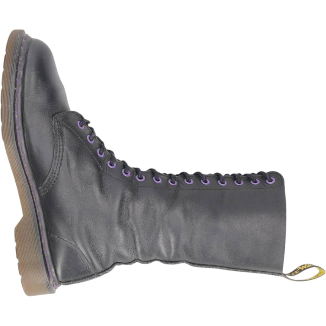 1990s Dr. Martens 14-hole boots, made in England, size 8 (equivalent to men's 10.6"), vintage /saa017125 Men's 27.0cm unclear black type Vintage Second Hand