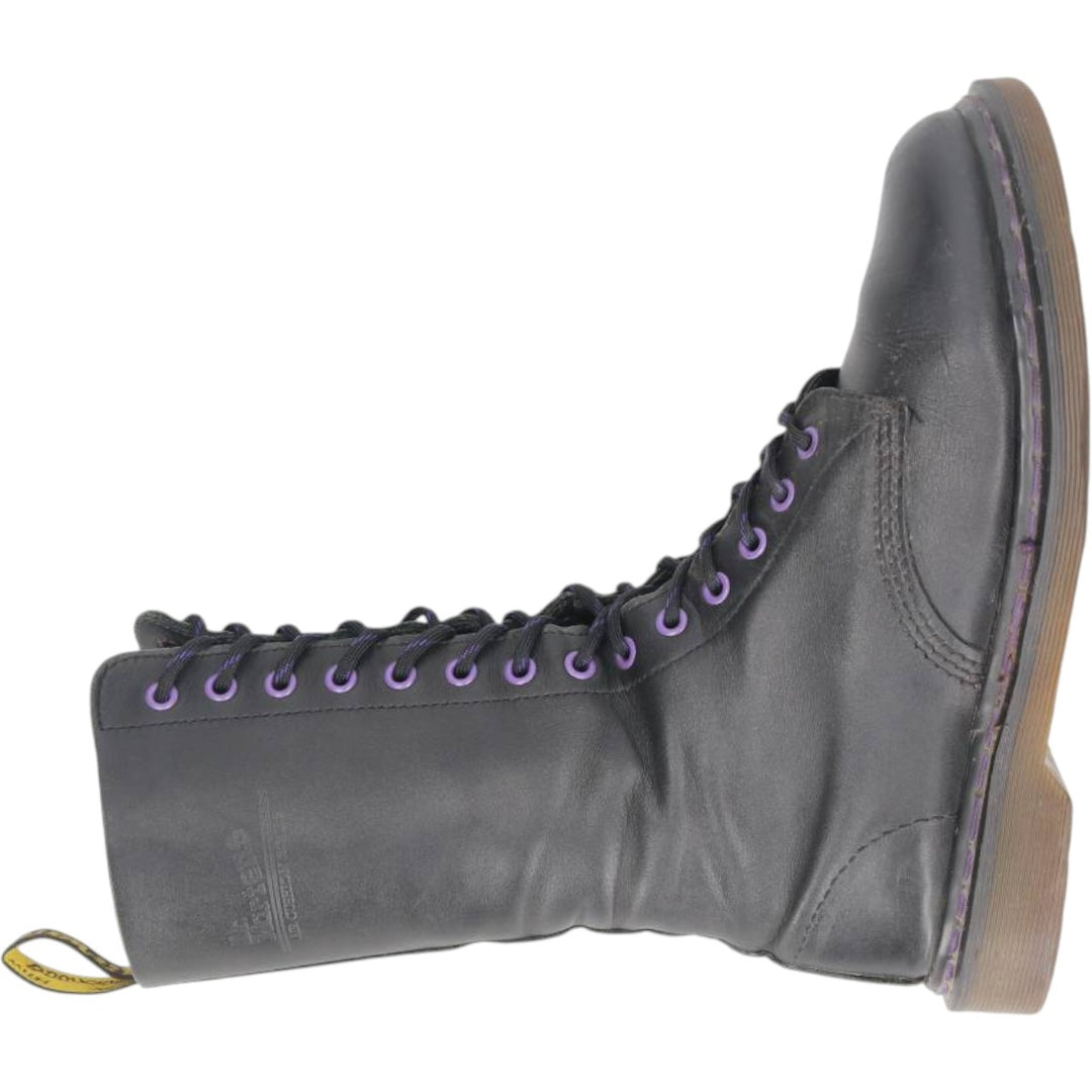 1990s Dr. Martens 14-hole boots, made in England, size 8 (equivalent to men's 10.6"), vintage /saa017125 Men's 27.0cm unclear black type Vintage Second Hand
