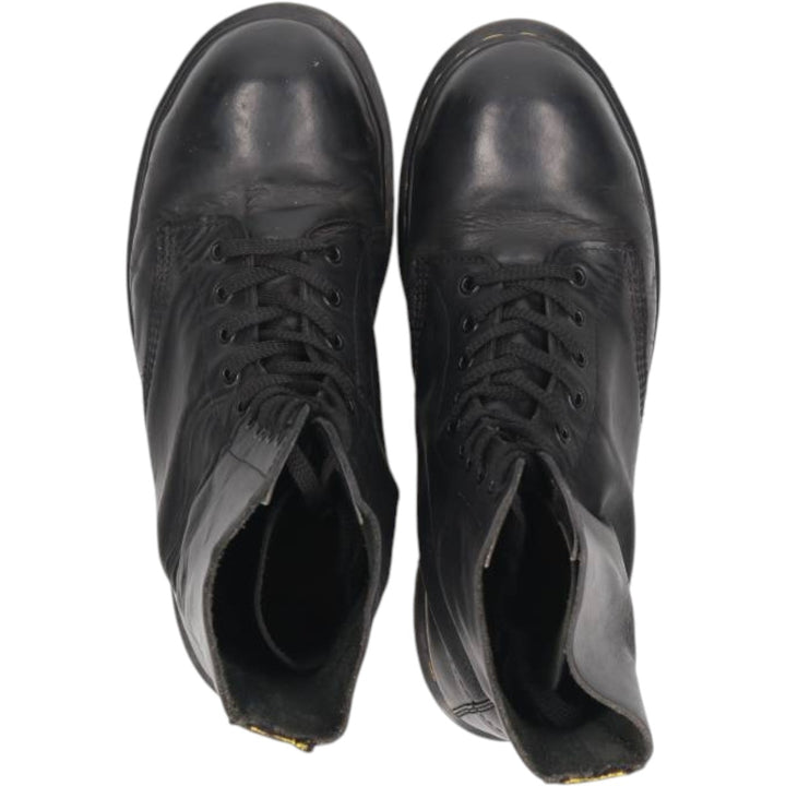 1990s Dr. Martens Steel Toe 10-Hole Boots, Made in England, Size 8 (Men's equivalent to 10.4"), Vintage /saa017126 Men's 26.5cm genuine leather black type Vintage Second Hand