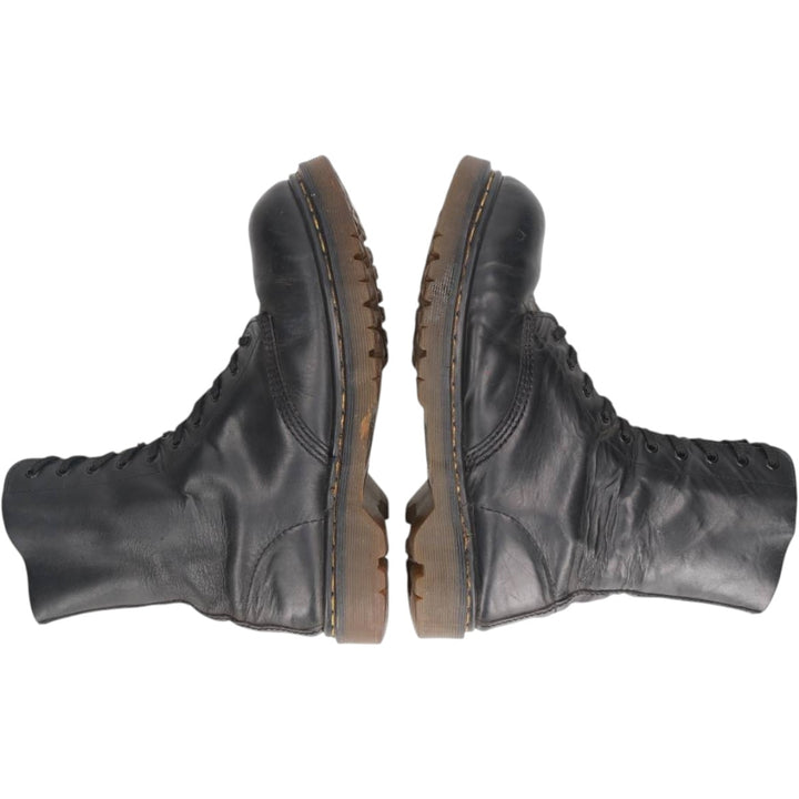 1990s Dr. Martens Steel Toe 10-Hole Boots, Made in England, Size 8 (Men's equivalent to 10.4"), Vintage /saa017126 Men's 26.5cm genuine leather black type Vintage Second Hand