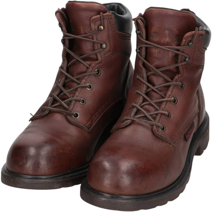 Red Wing 606 Work Boots, Made in USA, Size 9.5D Men's 27.5cm genuine leather red type reddish brown Vintage Second Hand