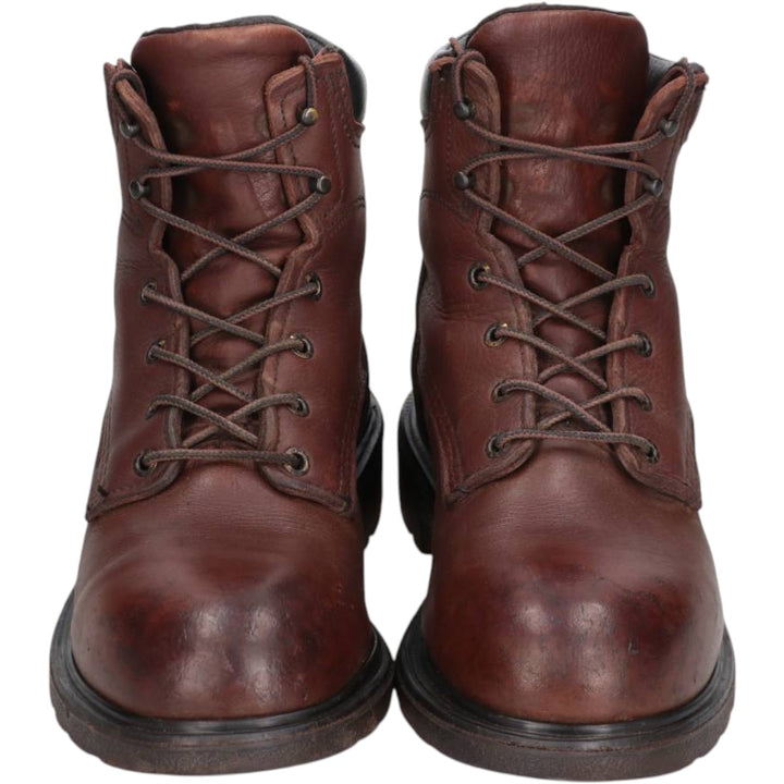 Red Wing 606 Work Boots, Made in USA, Size 9.5D Men's 27.5cm genuine leather red type reddish brown Vintage Second Hand