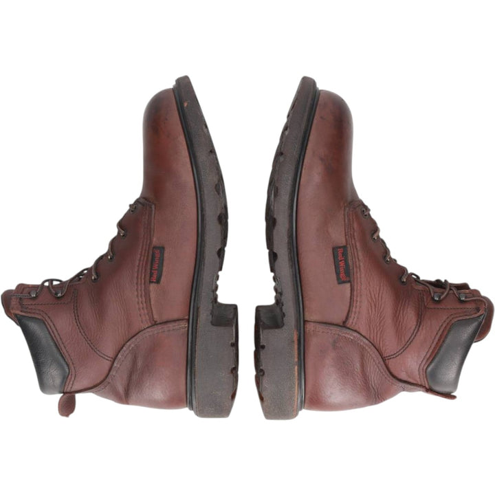 Red Wing 606 Work Boots, Made in USA, Size 9.5D Men's 27.5cm genuine leather red type reddish brown Vintage Second Hand