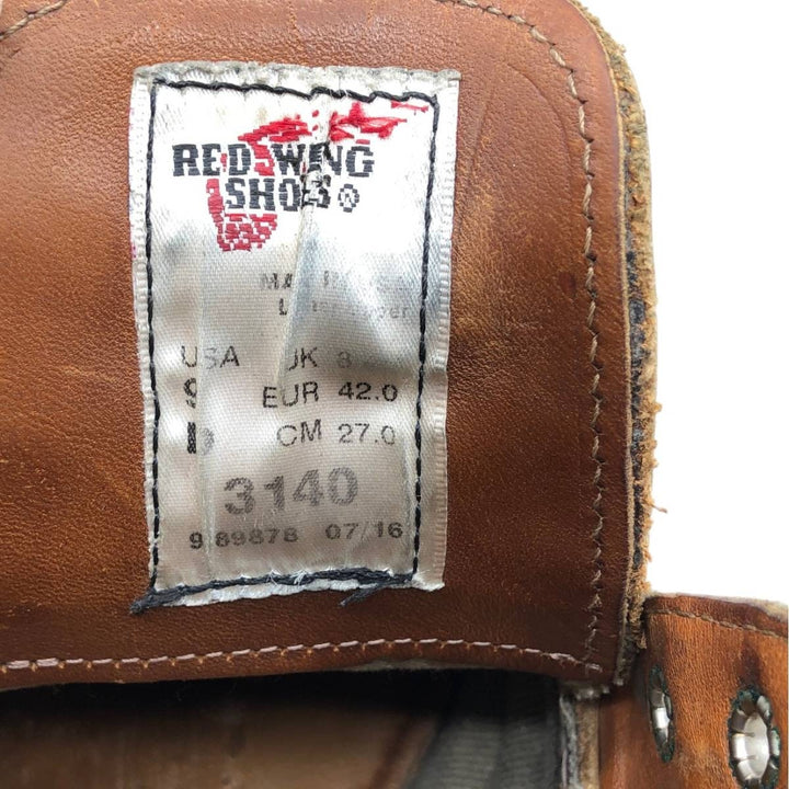 90s-00s Red Wing 3140 Chukka Boots, Made in USA, Size 9 D (Men's equivalent to 10.6"), Vintage /saa017132 Men's 27.0cm genuine leather brown type Vintage Second Hand
